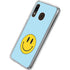 Blue Happy Face Galaxy A20 Clear Case